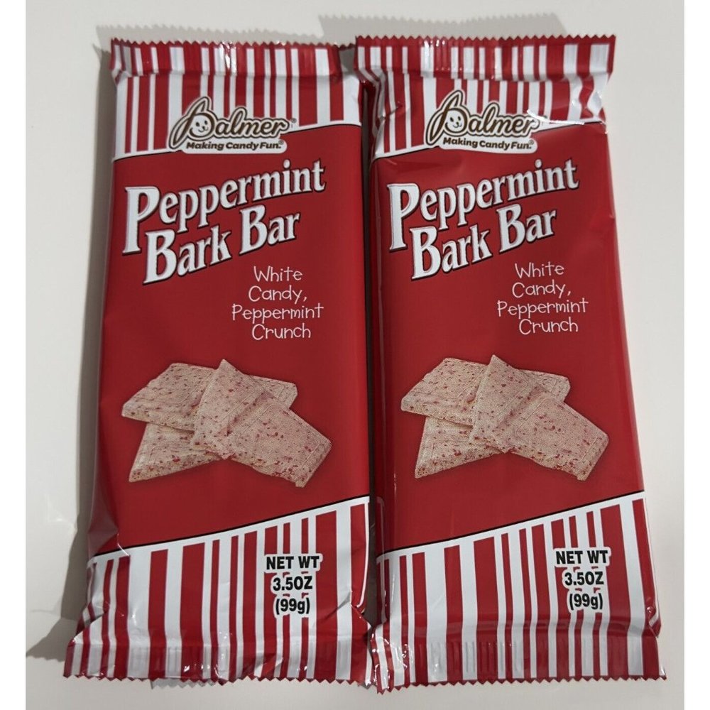 COPY - 2 PACK! 2023 PALMER PEPPERMINT BARK BAR, 3.5 oz
